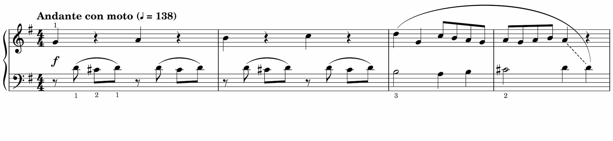 Excerpt of Entrada in G Major 