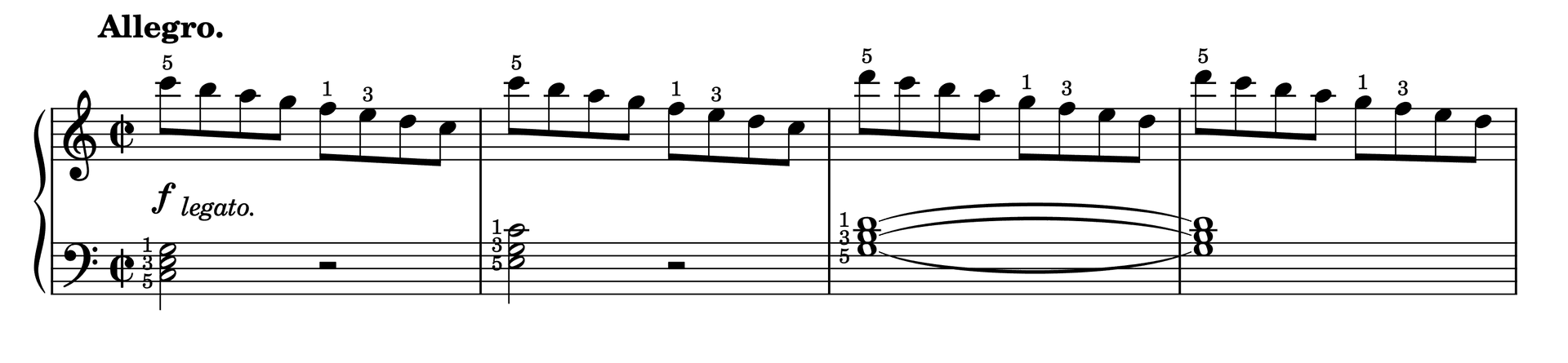 Excerpt of Etude in C Major Op. 37, No. 1