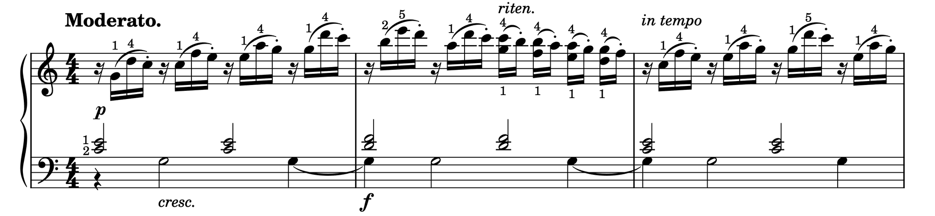 Excerpt of Etude in C Major Op. 37, No. 45
