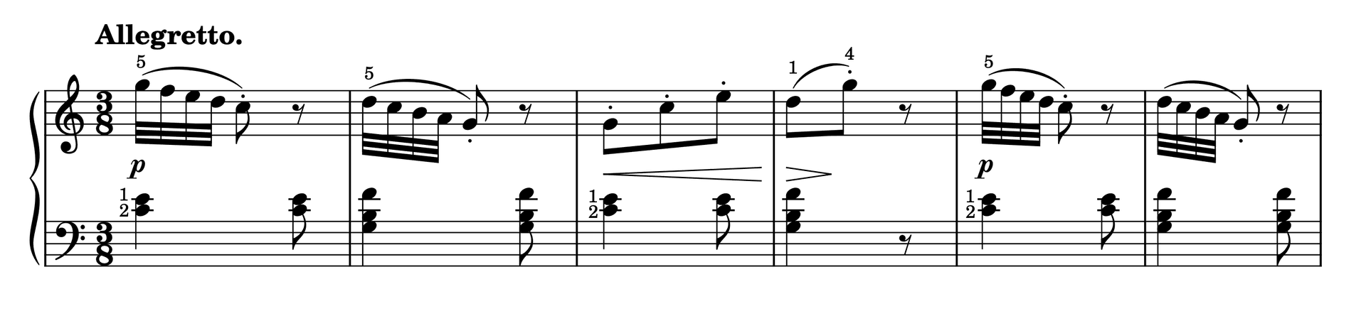 Excerpt of Etude in C Major Op. 37, No. 6