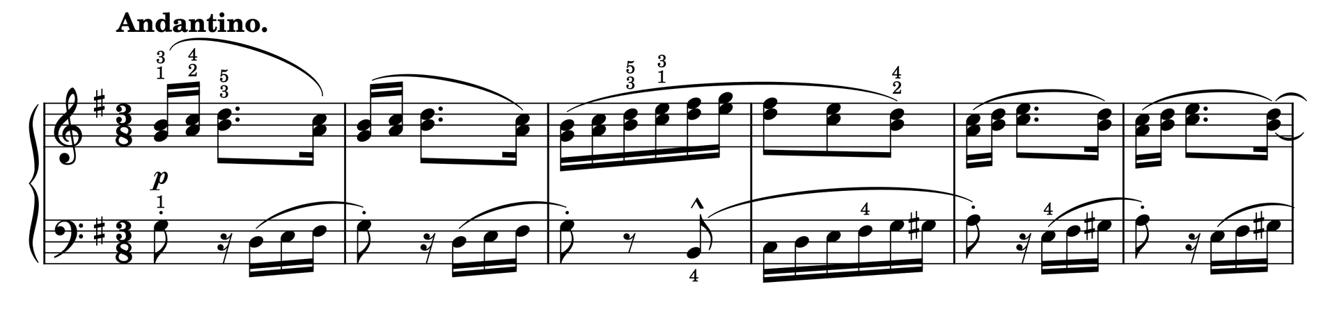 Excerpt of Etude in G Major Op. 37, No. 42