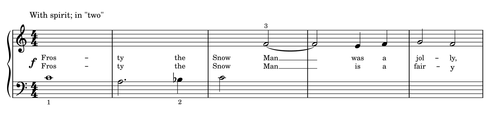 Excerpt of Frosty the Snow Man