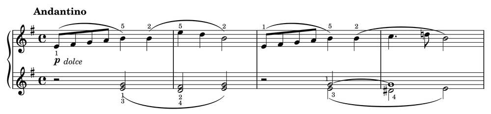 Excerpt of A Little Song Op. 27, No. 2