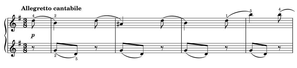 Excerpt of Waltz Op. 27, No. 1