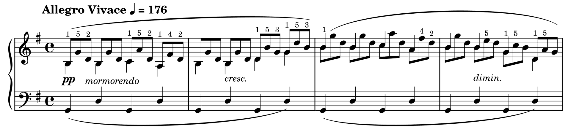 Excerpt of The Clear Stream Op. 100, No. 7