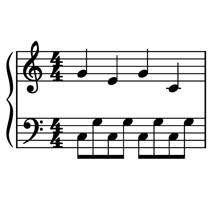Image of the 8th Note Broken 5ths Accompaniment element