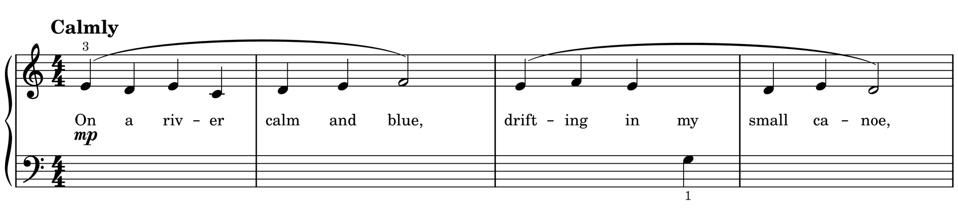 Excerpt of Drifting on a Calm River 