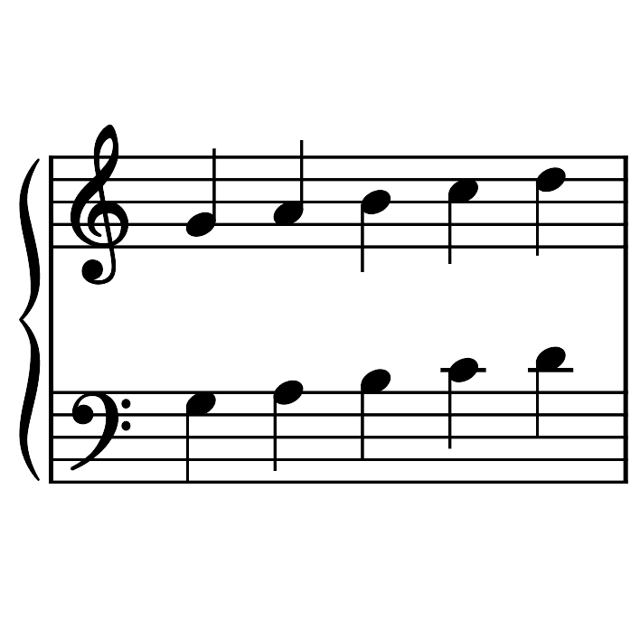 Image of the G Major Five Finger Scale element