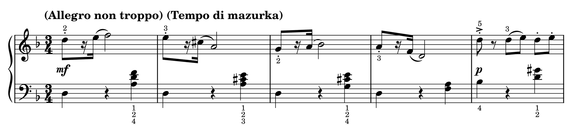 Excerpt of Mazurka Op. 39, No. 10