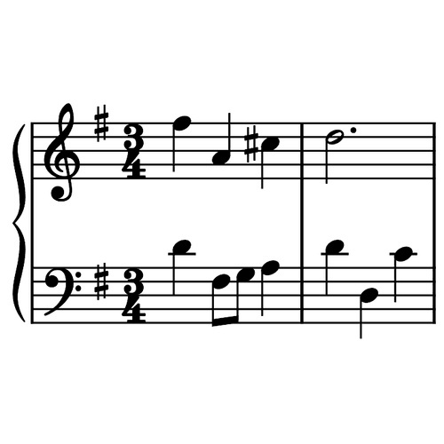 Image of the Intermediate Single Note Accompaniment element