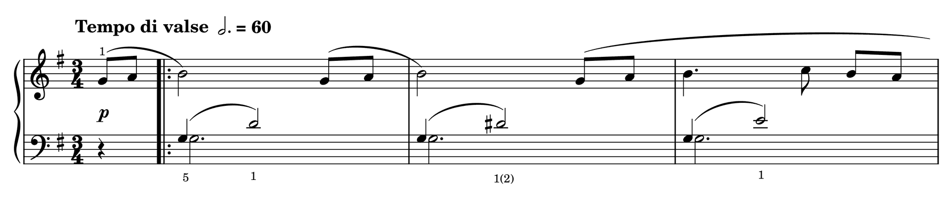 Excerpt of Small Valse