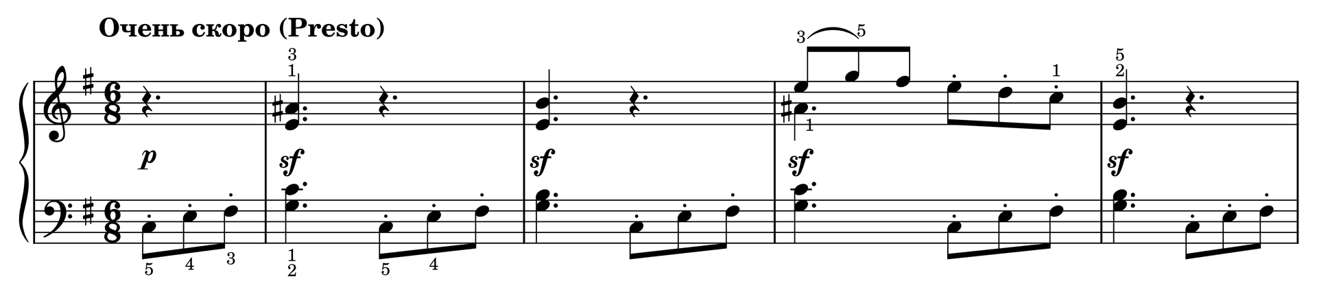 Excerpt of The Old Witch Op. 39, No. 20