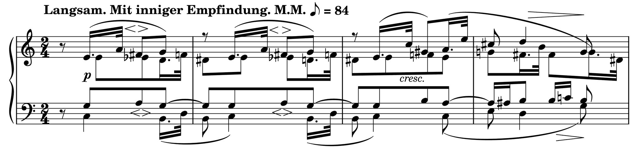 Excerpt of Theme Op. 68, No. 34 